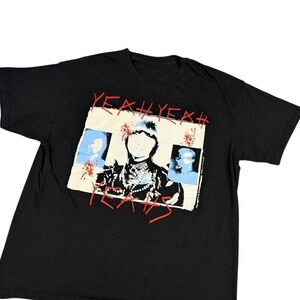 Yeah Yeah Yeahs Band T-Shirt Black Spitting Off The Edge Of The World Mens Large